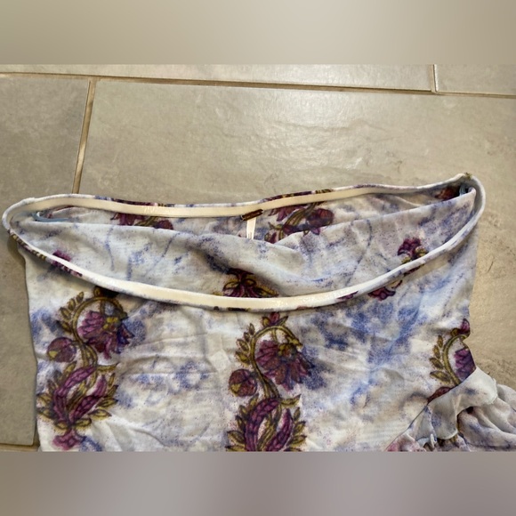Free people Taylor tube top purple floral mesh size large - Picture 7 of 13
